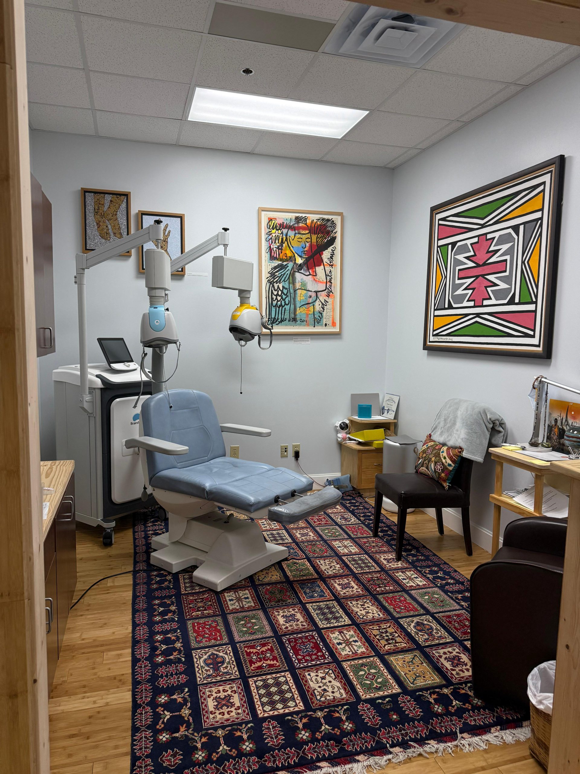 TMS treatment room at the Institute for Advanced Psychiatry